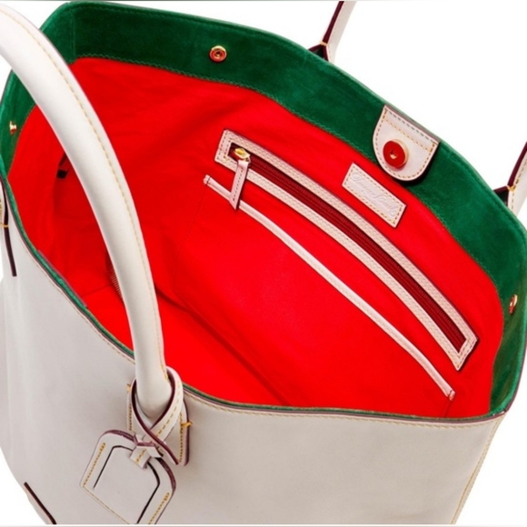 Dooney & Bourke Medium Russel Florentine Leather Tote in ECRU  - NWT - Picture 5 of 8